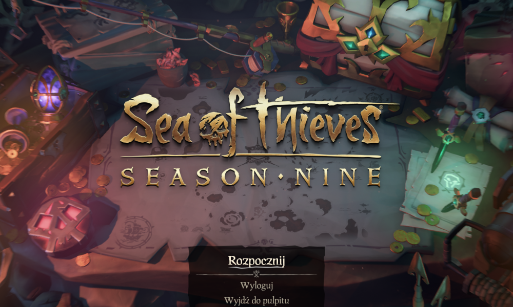 Okno początkowe sezonu dziewiątego Sea of Thieves